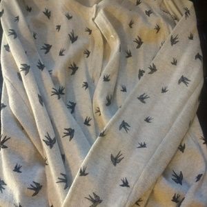 Bird pattern cardigan